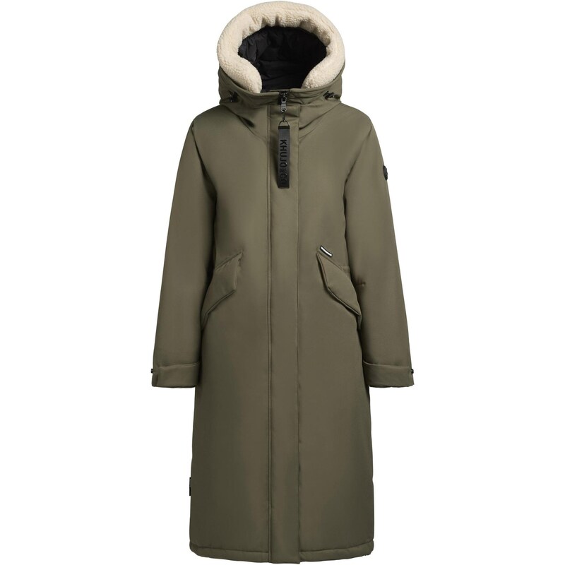 khujo Zimný kabát Agneta-YM svetlobéžová / olivová 65644741