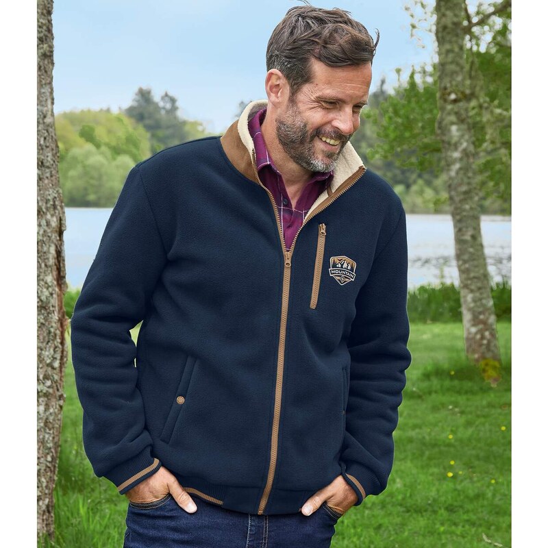 Zateplená flísová bunda Mountain Atlas For Men Modrá 57656218