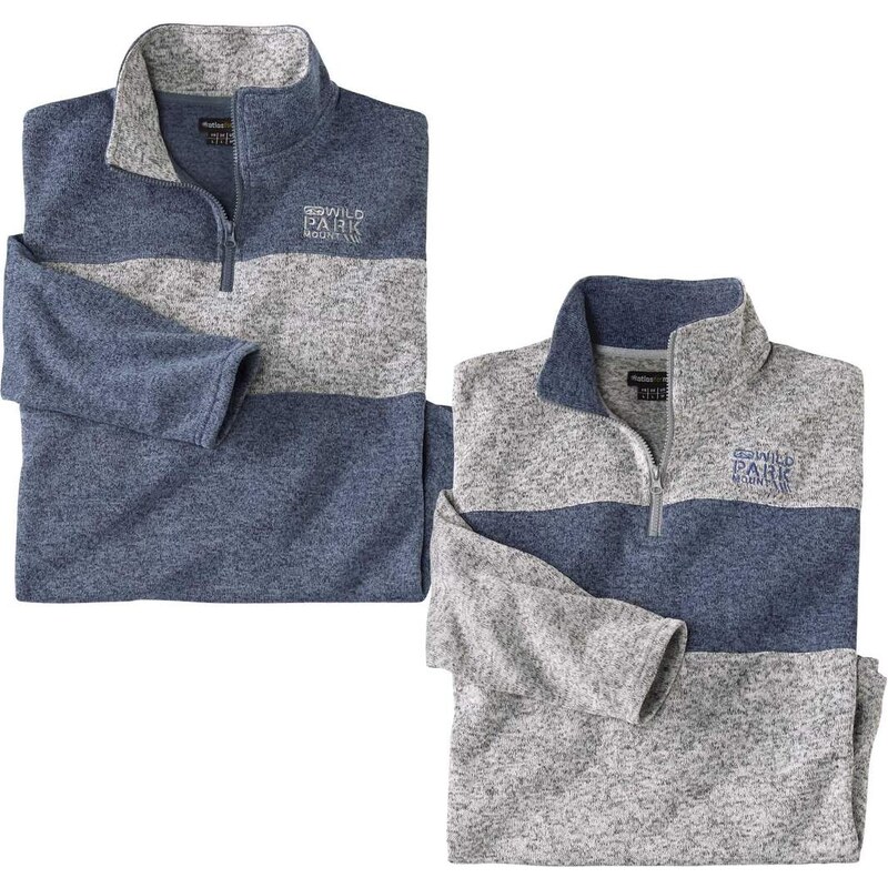 Sada 2 moltonových mikín Outdoor Atlas For Men Modrá 65387820