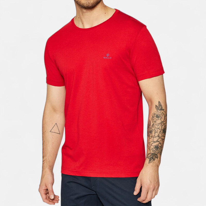 Pánské červené triko Gant 56403 65389309