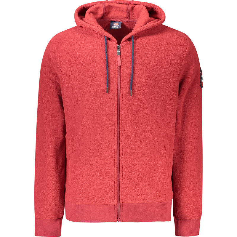 Športová Pánska Mikina so zipsom NORWAY 1963 Červená 68244170