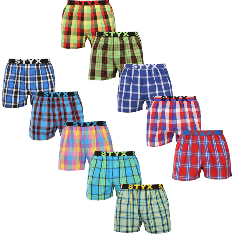 10PACK pánske trenky Styx športová guma viacfarebné (10B110110) 65390317