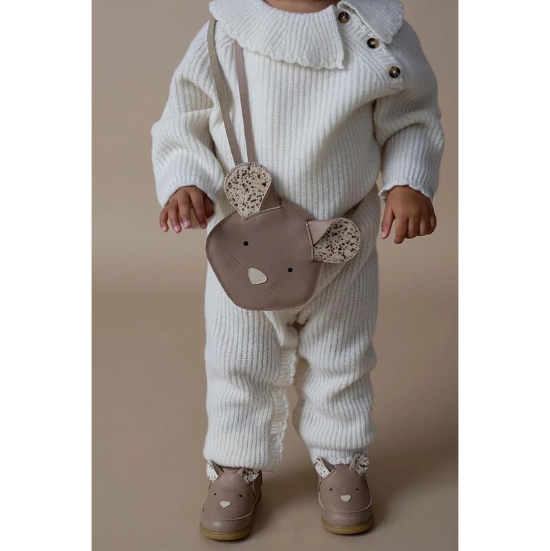 Detská kožená kabelka Donsje Britta Exclusive Purse Mouse 65390070