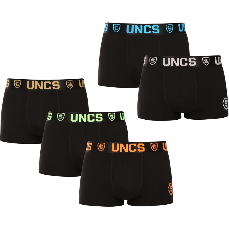 5PACK pánske boxerky UNCS čierné (24Z287PSPP) 65159670