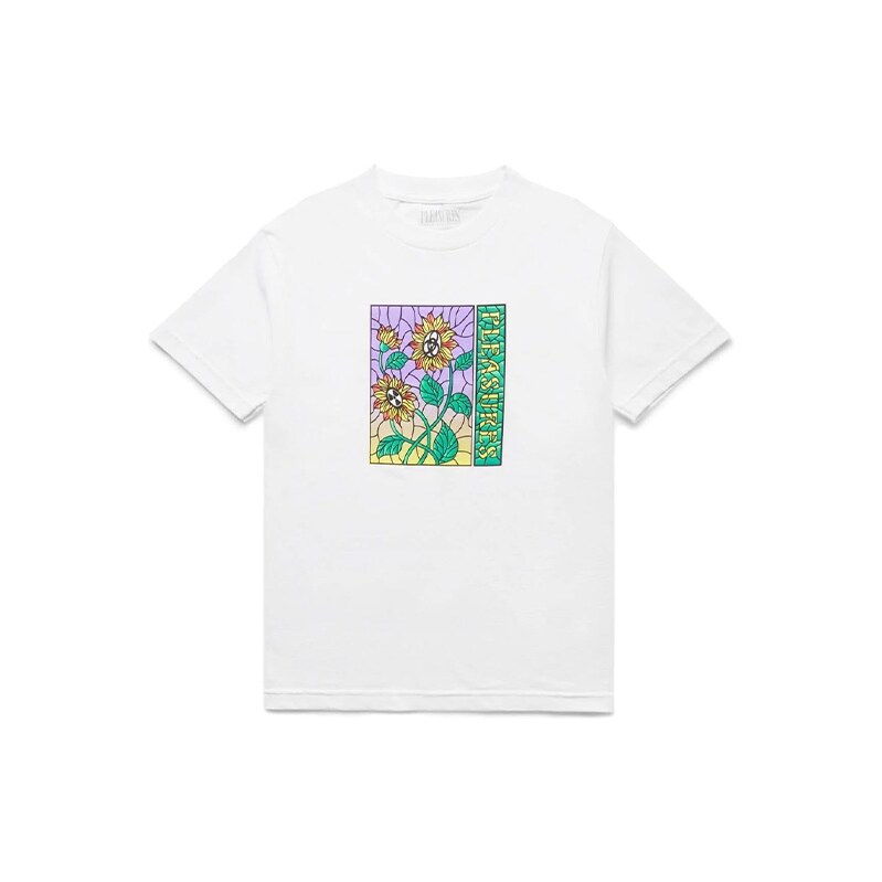 Pleasures Glass Tee White - Pánske - Tričko Pleasures - Biele - 66356549