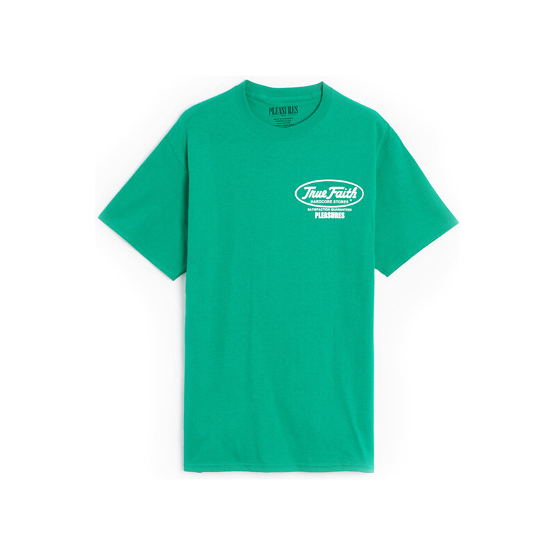 Pleasures Faith Tee Kelly Green - Pánske - Tričko Pleasures - Zelené - 66356555