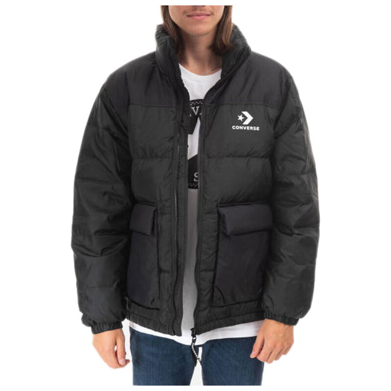 Converse Short Down Jacket - Pánske - Bunda Converse - Čierne - 66356666