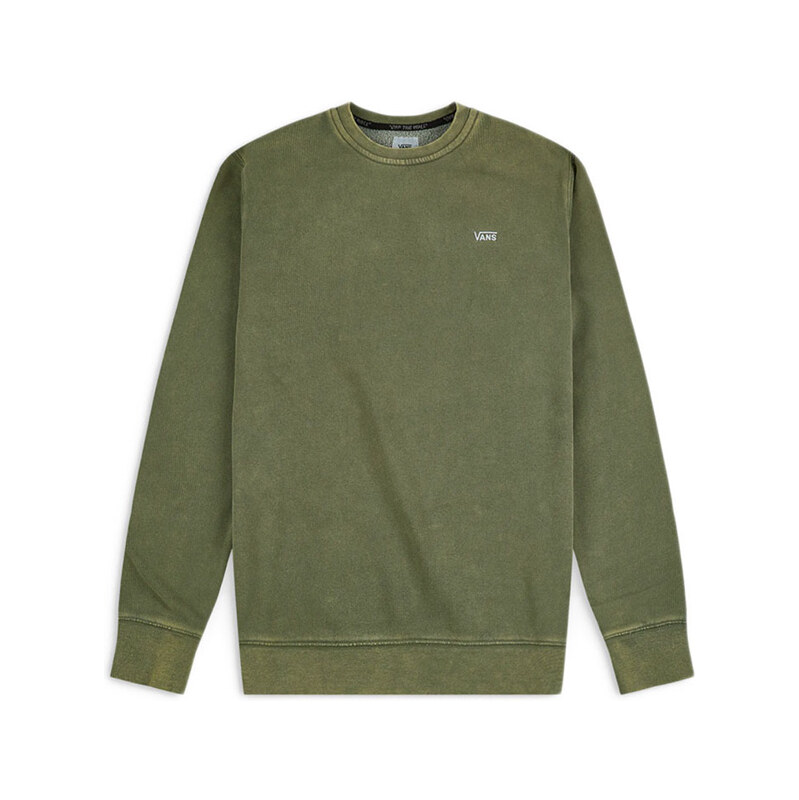 Vans Comfycush Washed Crewneck Military Green - Pánske - Mikina Vans - 66356749