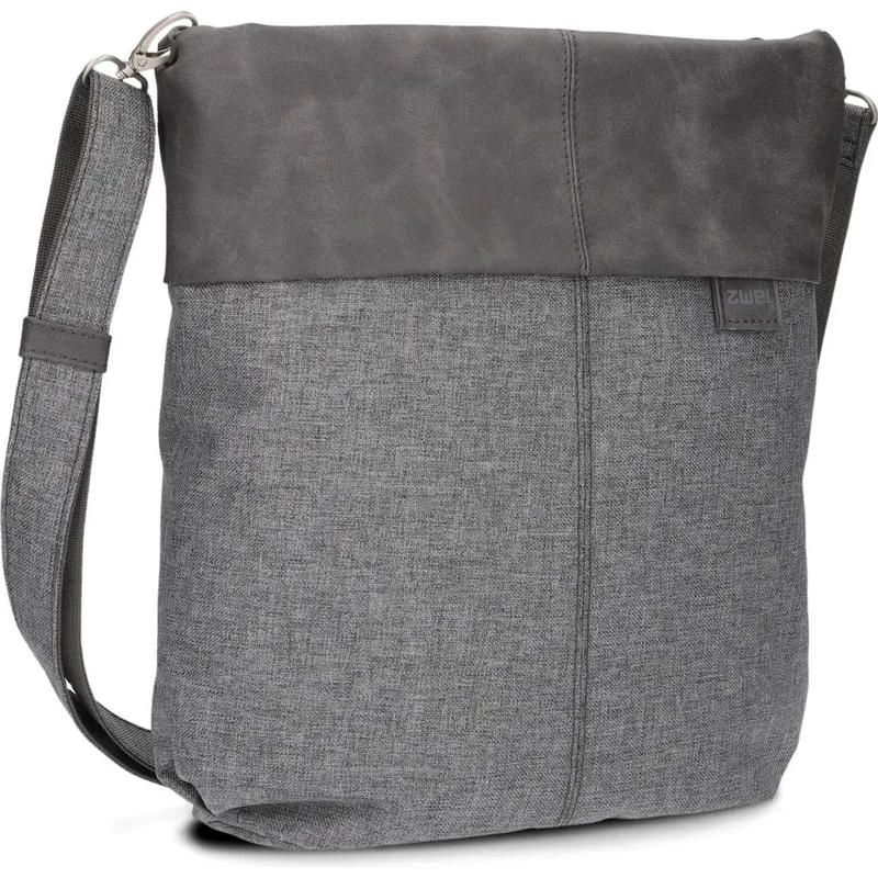 Kabelka crossbody se dvěma popruhy Zwei OT12GRY 65392816