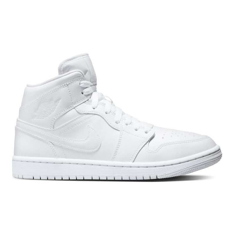 Air Jordan 1 Mid Triple White Wmns - Dámske - Tenisky Jordan - Biele - 66356853