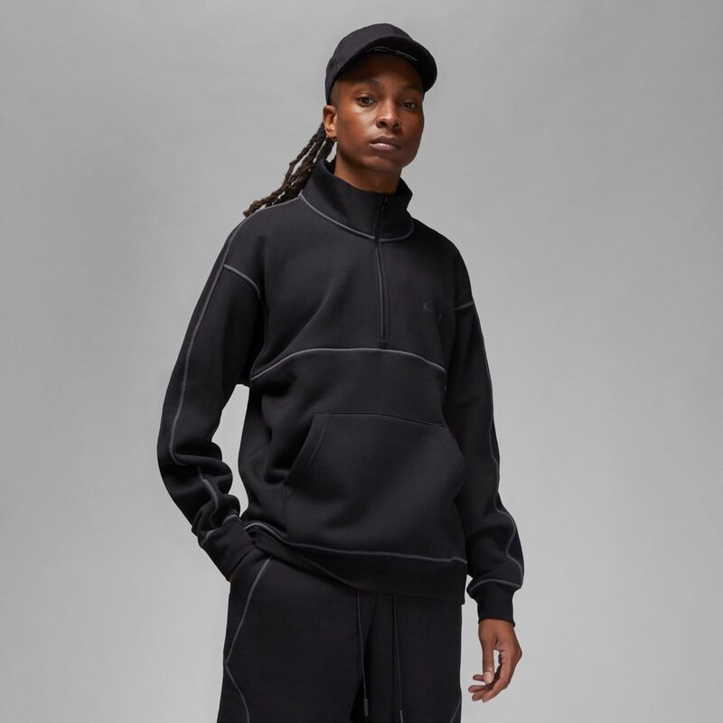 Jordan 23 Engineered Fleece Half-Zip Black - Pánske - Mikina Jordan - 66356852
