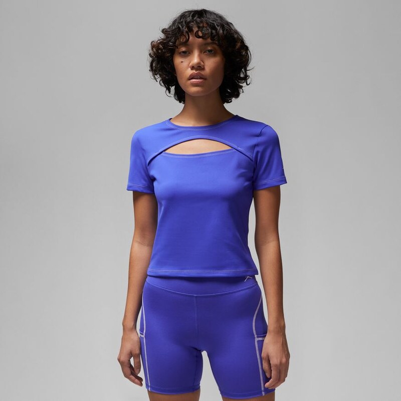 Jordan Sport Wmns Keyhole Top Lapis - Pánske - Tričko Jordan - Fialové 66356871