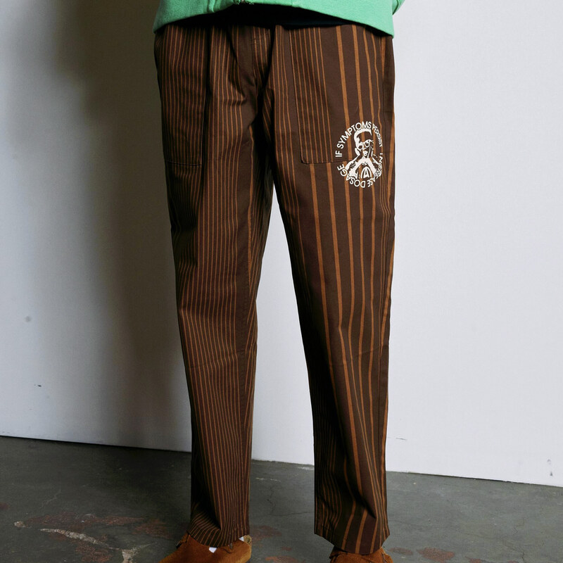 Pleasures Optics Easy Pants Brown - Pánske - Nohavice Pleasures - 66356920