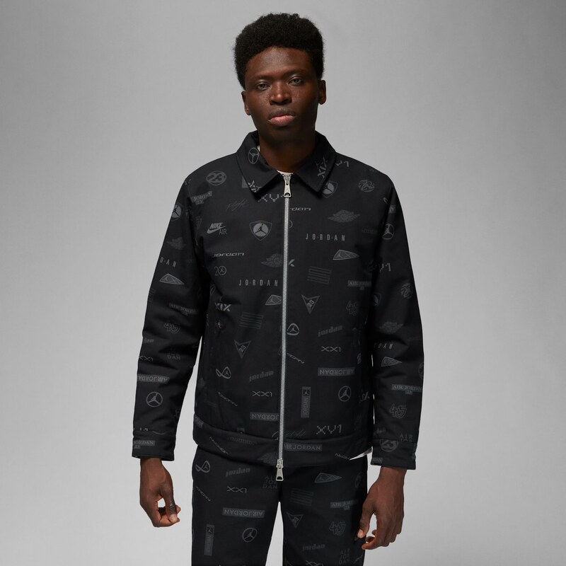 Jordan Flight Heritage Printed Jacket Black - Pánske - Bunda Jordan - 66356998