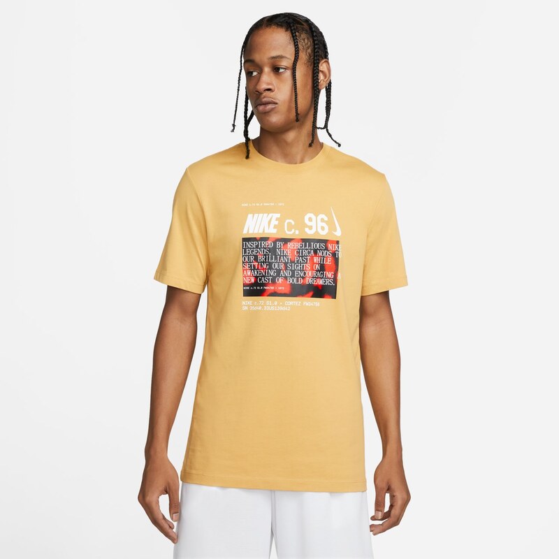 Nike Circa Tee Wheat Gold - Pánske - Tričko Nike - Žlté - DZ2687-725 66357004