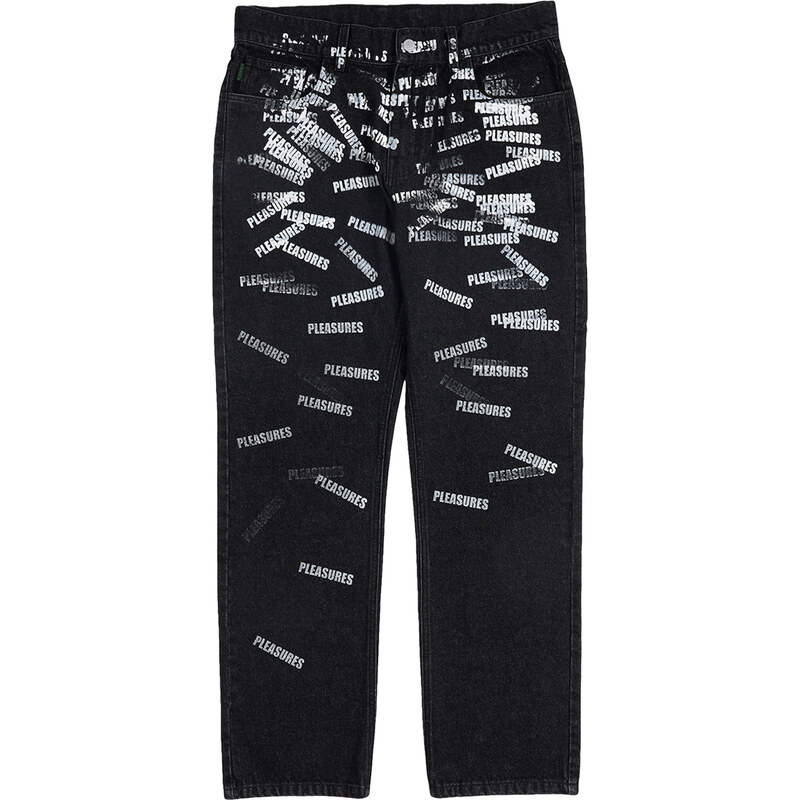 Pleasures Plop 5 Pocket Denim Washed Black - Pánske - Nohavice 66357058