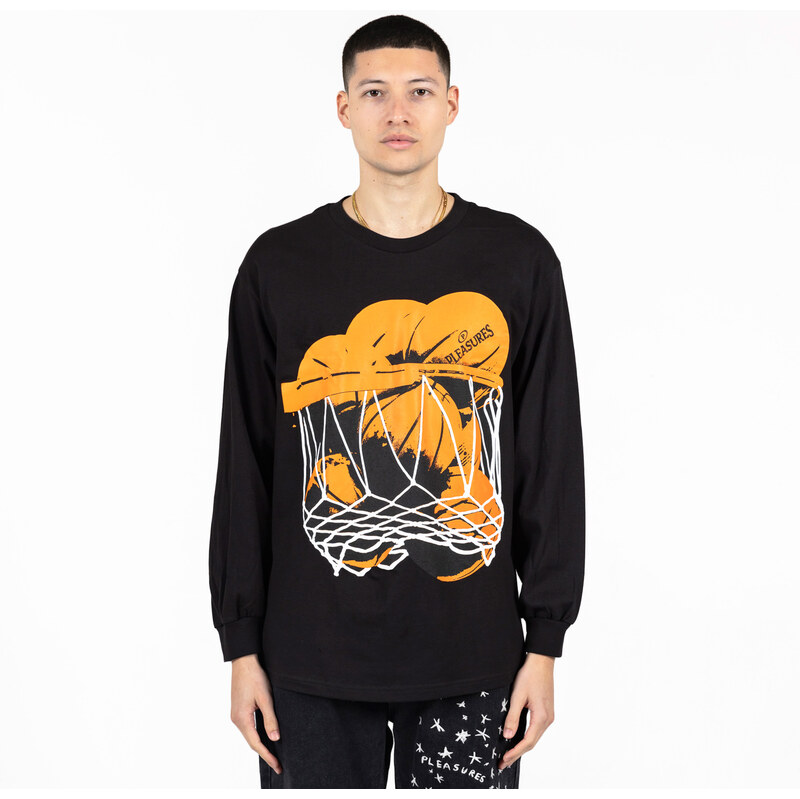 Pleasures Hoops Long-Sleeve Tee Black - Pánske - Tričko Pleasures - 66357065