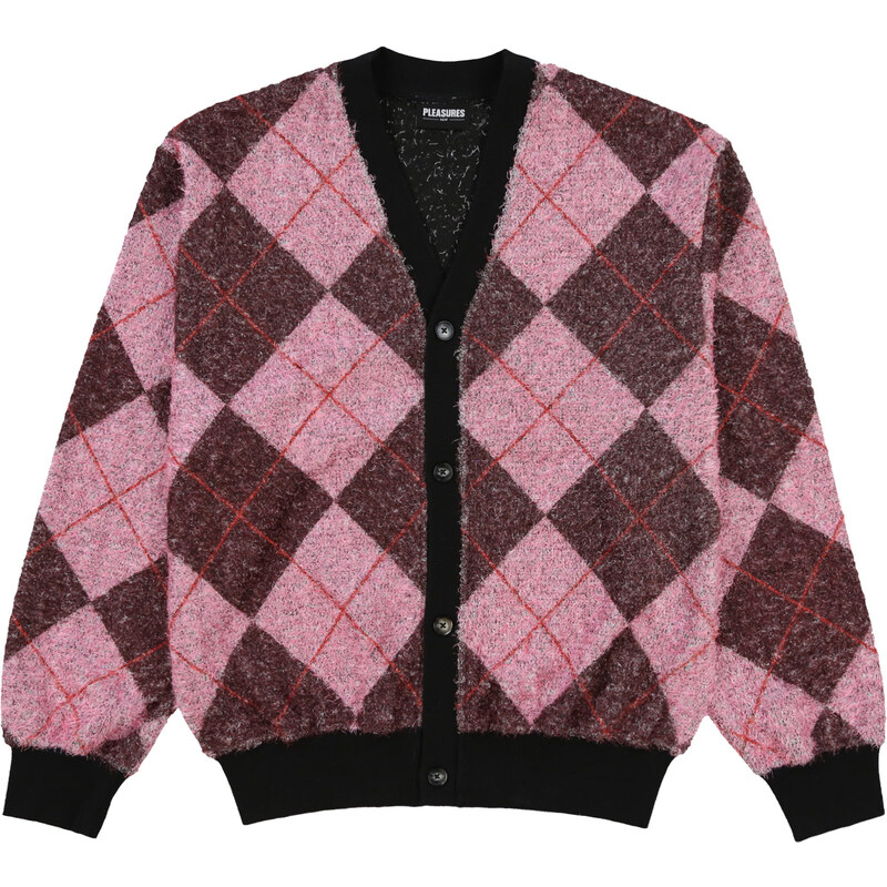 Pleasures Rev Cardigan Pink - Pánske - Mikina Pleasures - Ružové - 66357071
