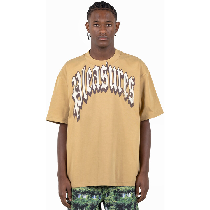 Pleasures Twitch Heavyweight Tee Khaki - Pánske - Tričko Pleasures - 66357076