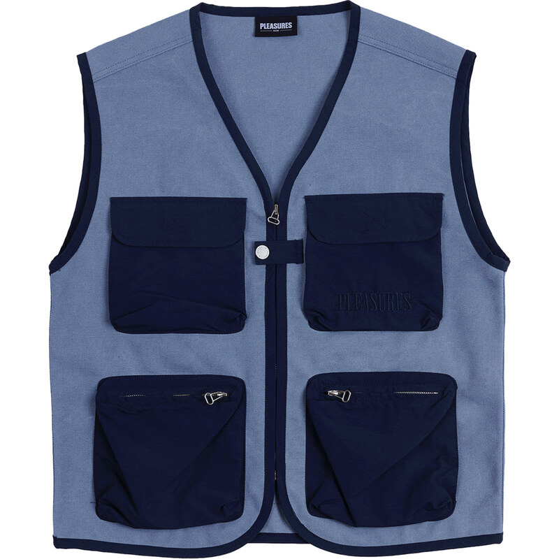 Pleasures Beagle Hunting Vest Slate - Pánske - Vesta Pleasures - Modré 66357073