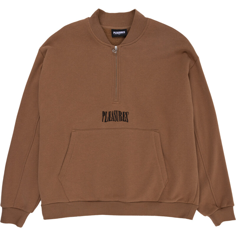 Pleasures Karat Quarter Fleece Zip Leather - Pánske - Mikina Pleasures 66357085