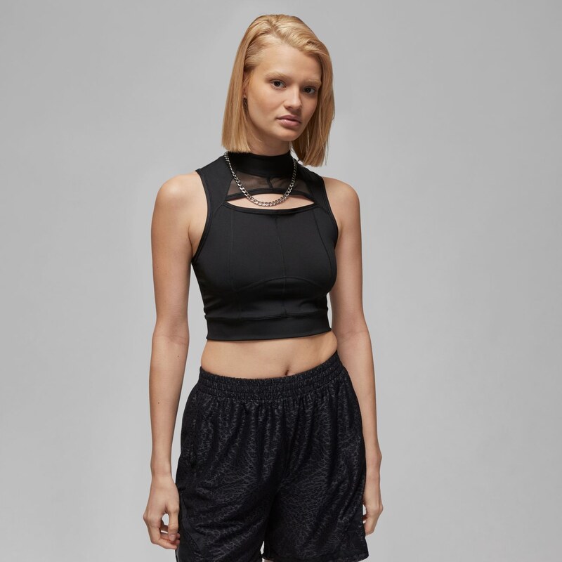 Jordan Sport Wmns Crop Top Black - Dámske - Tričko Jordan - Čierne - 66357159