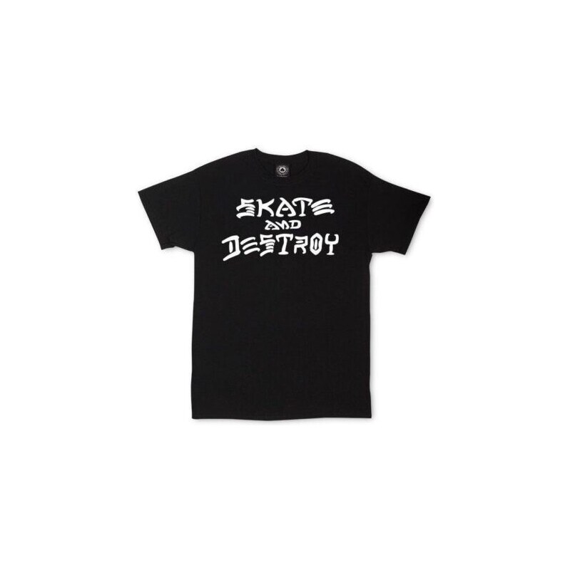 Thrasher Skate Mag Skate & Destroy Short Sleeve Tee Black - Pánske - 66357348