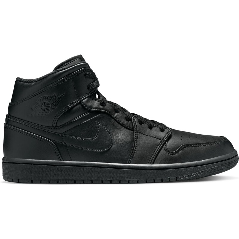 Air Jordan 1 Mid Triple Black - Pánske - Tenisky Jordan - Čierne - 66357496