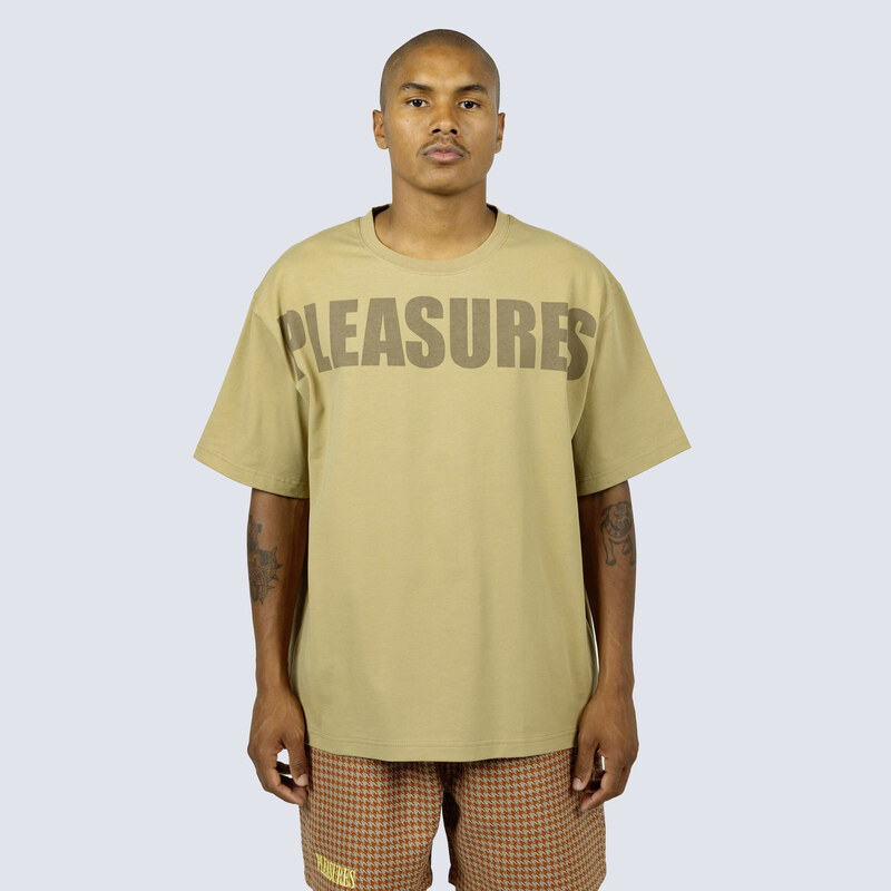 Pleasures Expand Heavyweight Shirt Brown - Pánske - Tričko Pleasures - 66357601