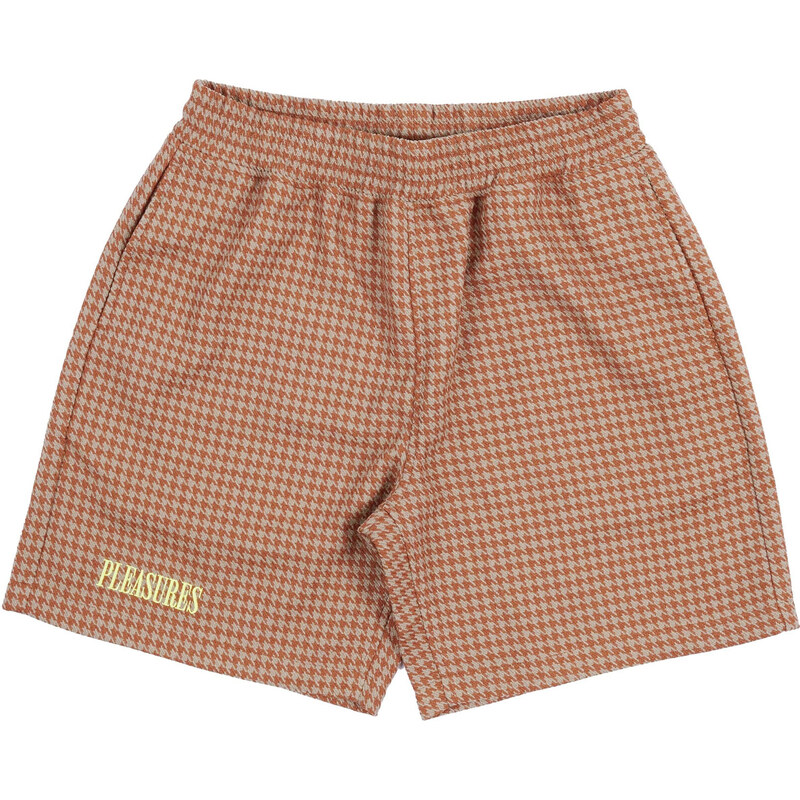 Pleasures Intercept Houndstooth Shorts Brown - Pánske - Kraťasy 66357605