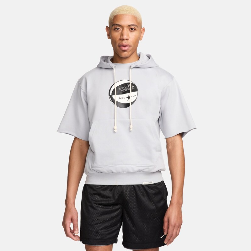 Nike Dri-FIT Standard Issue Short-Sleeve Hoodie Wolf Grey - Pánske - 66358305