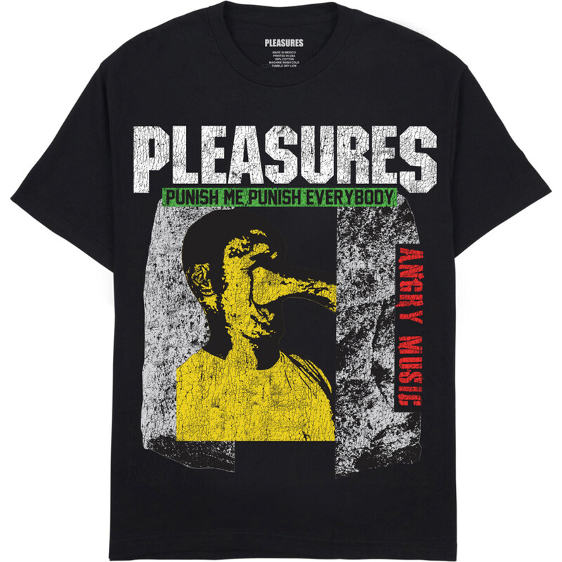 Pleasures Punish Tee Black - Pánske - Tričko Pleasures - Čierne - 66358339