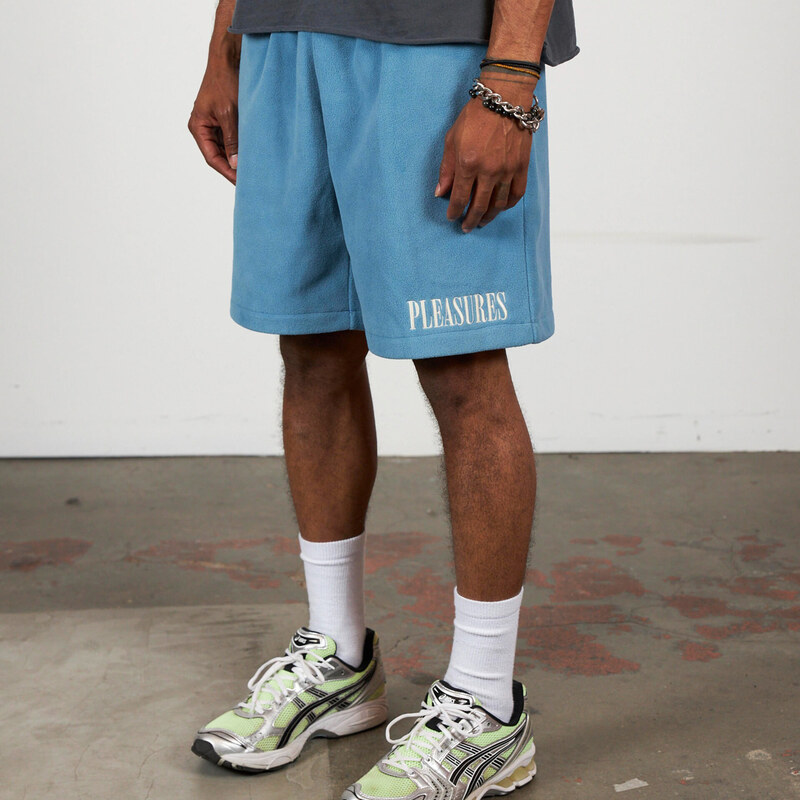 Pleasures Equator Shorts Slate - Pánske - Kraťasy Pleasures - Modré - 66358344