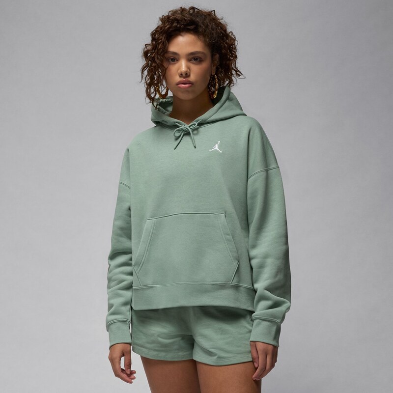 Jordan Brooklyn Wmns Fleece Pullover Hoodie Jade Smoke - Pánske - 66358456