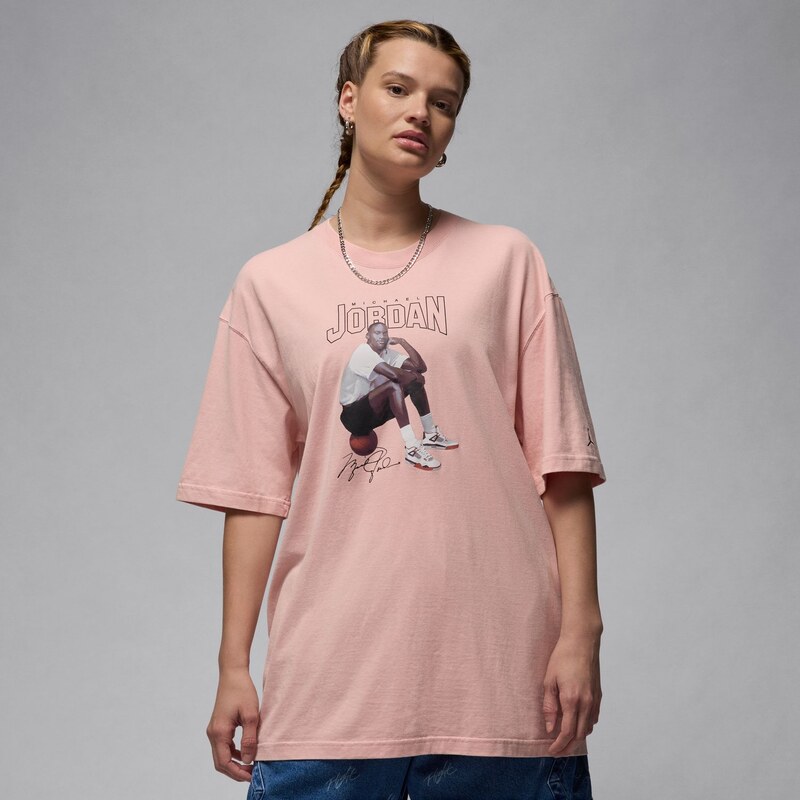 Jordan Wmns Oversized Graphic Tee Pink Glaze - Dámske - Tričko Jordan 66358463
