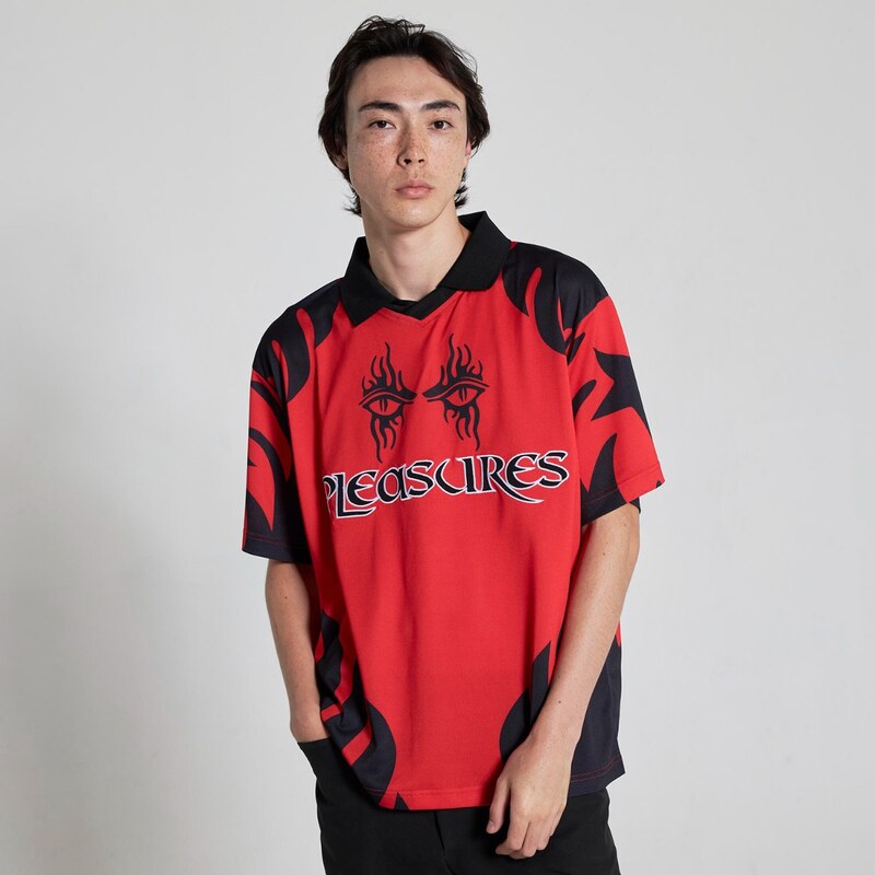 Pleasures Afterlife Soccer Jersey Red - Pánske - Dres Pleasures - 66358594