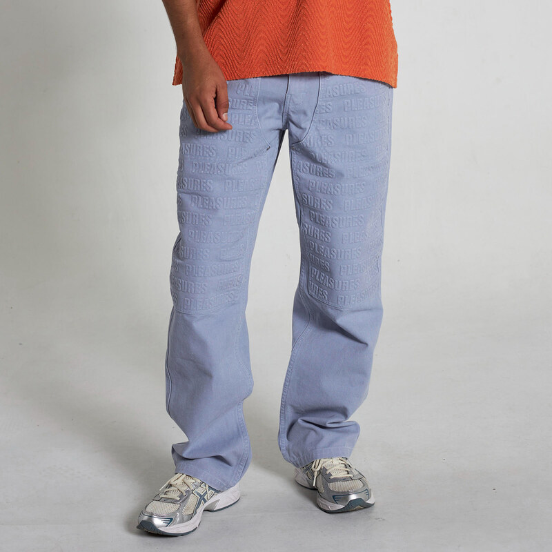 Pleasures Impact Double Knee Pants Slate - Pánske - Nohavice Pleasures 66358602