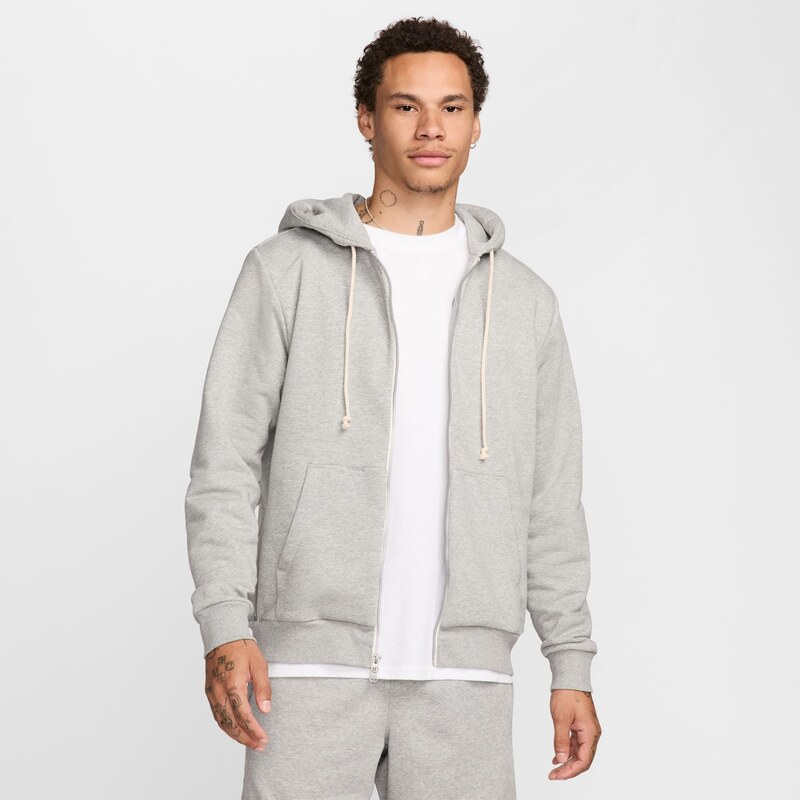 Nike Dri-FIT Standard Issue Full-Zip Basketball Hoodie Heather Grey - 66358628