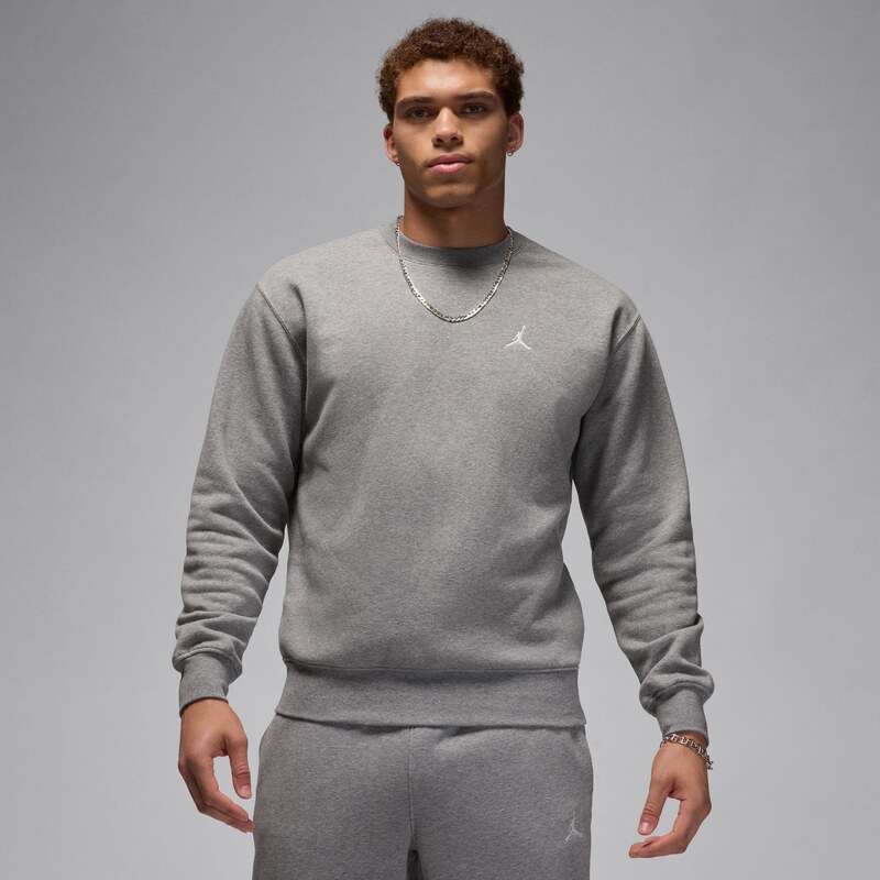 Jordan Brooklyn Fleece Crewneck Grey - Pánske - Mikina Jordan - Sivé - 66358755
