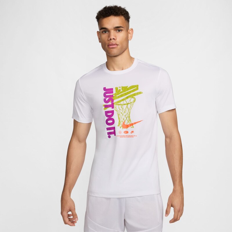 Nike Dri-FIT Basketball Tee White - Pánske - Tričko Nike - Biele - 66358913