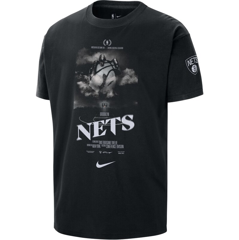 Nike NBA Brooklyn Nets Courtside Tee Black - Pánske - Tričko Nike - 66359095
