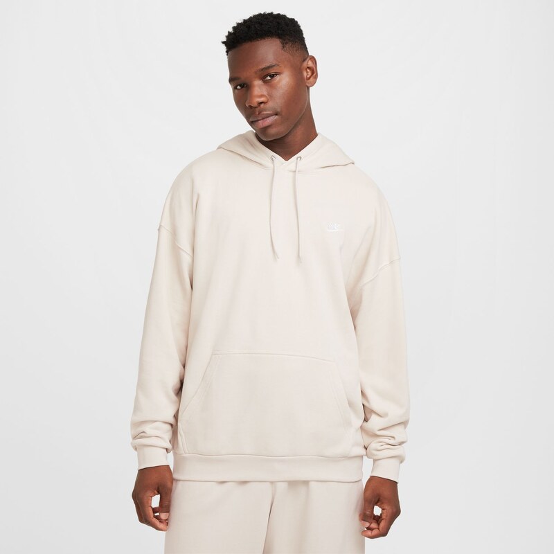 Nike Club Fleece Oversized French Terry Pullover Hoodie Light Orewood 66359114