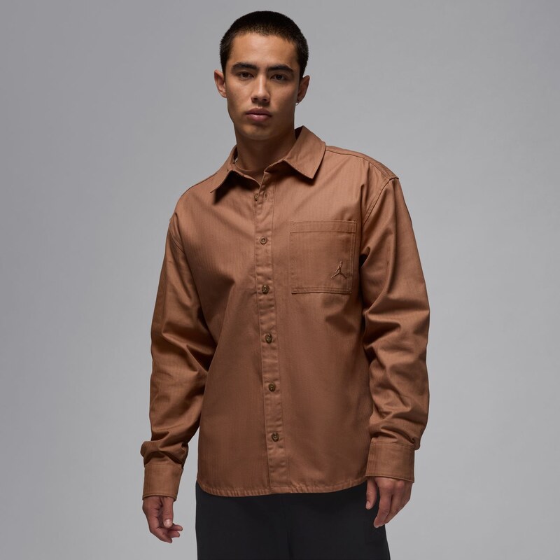 Jordan Essentials Statement Button-Down Shirt Archaeo Brown - Pánske - 66359257