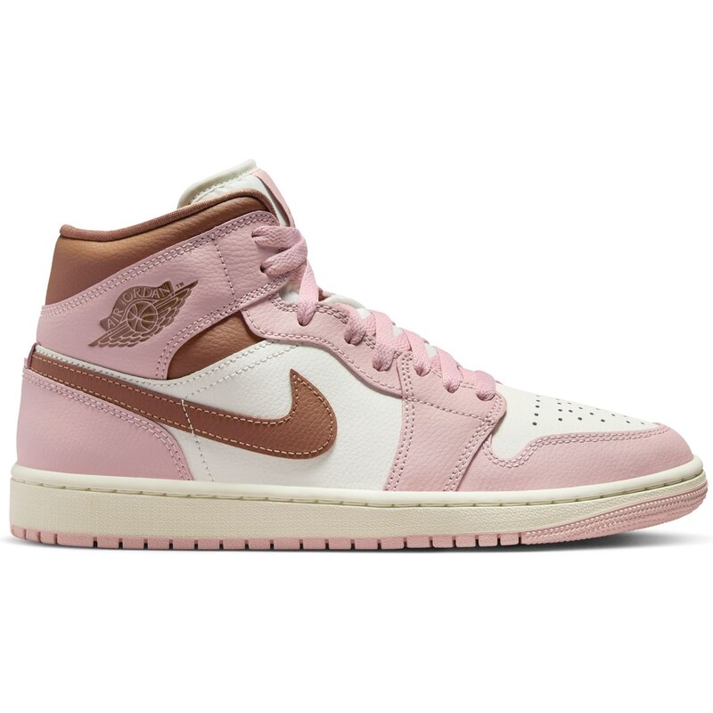 Air Jordan 1 Mid Pink Oxford Wmns - Dámske - Tenisky Jordan - Červené 66359392