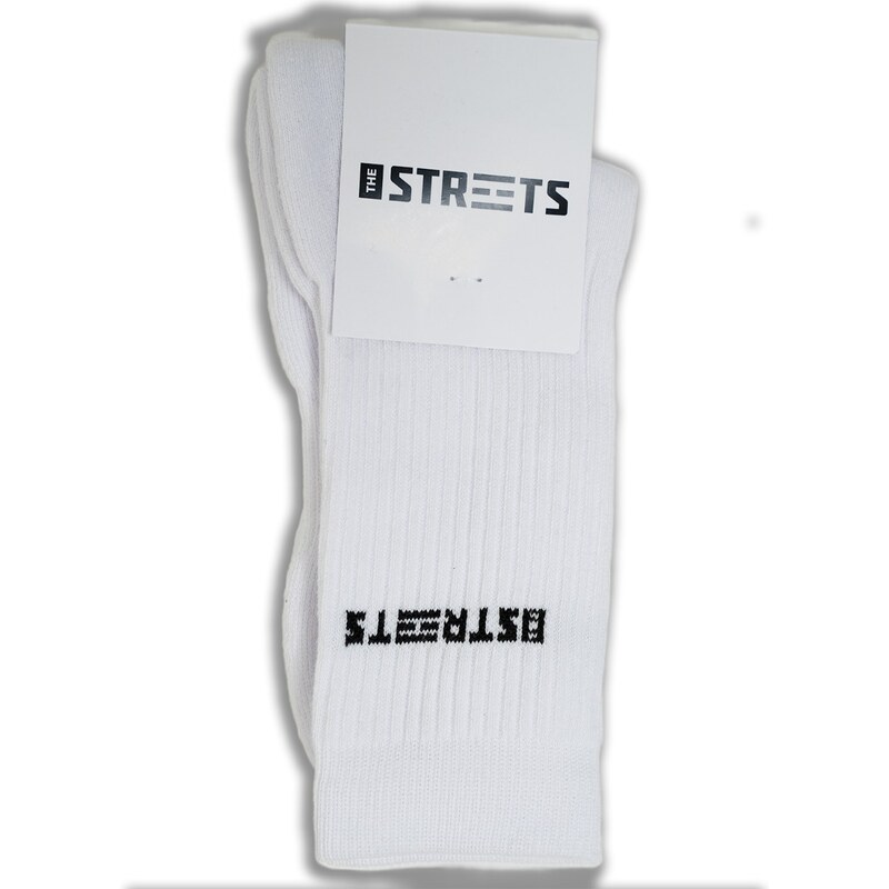 The Streets Logo Socks White - Unisex - Ponožky The Streets - Biele - 66359553