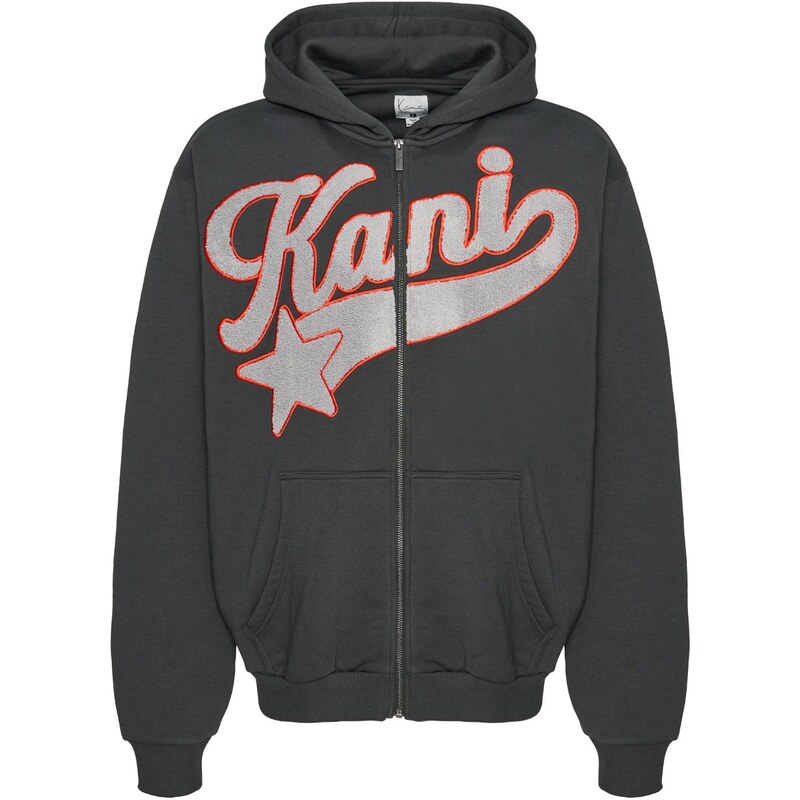 Karl Kani Star Logo Os Full Zip Hoodie Anthracite - Pánske - Mikina 66359704