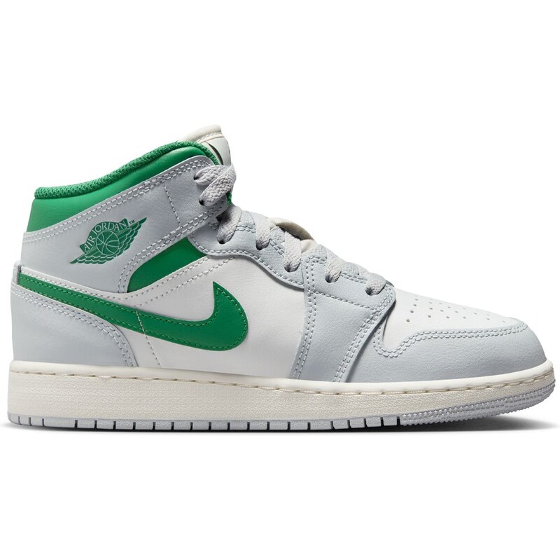 Air Jordan 1 Mid Pine Green (GS) - Detské - Tenisky Jordan - Biele - 66359792