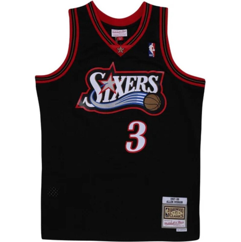 Mitchell & Ness NBA 76ERS 1997 Allen Iverson Dark Jersey - Pánske - 66360238