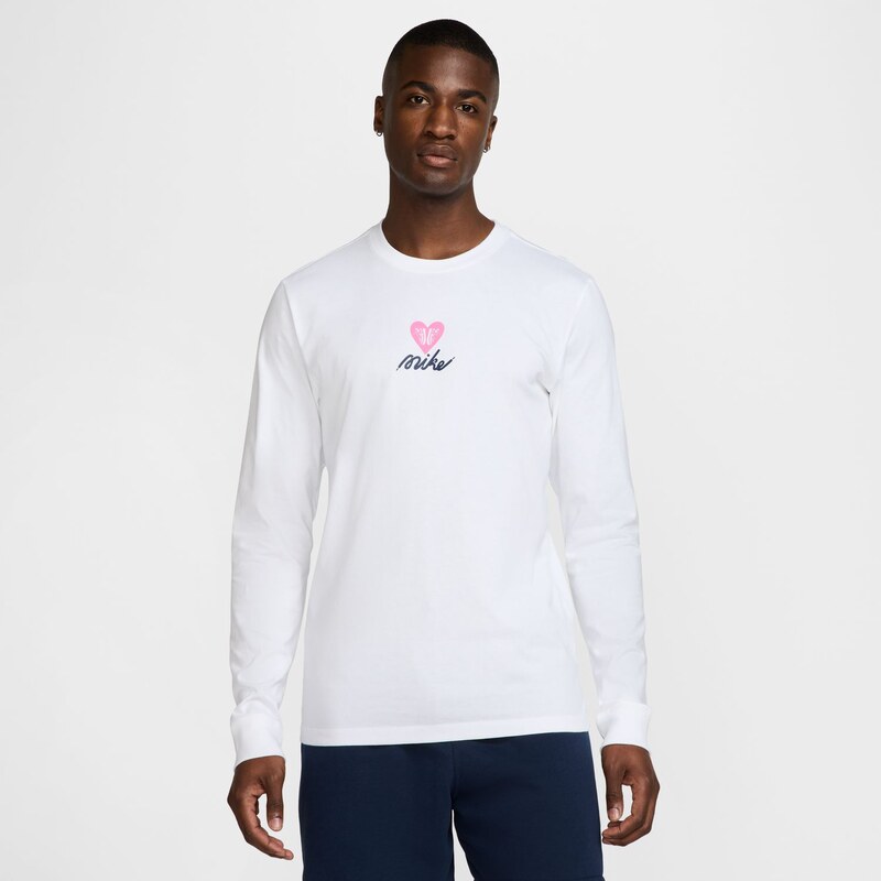 Nike Sportswear Long-Sleeve Tee White - Pánske - Tričko Nike - Biele - 66360281