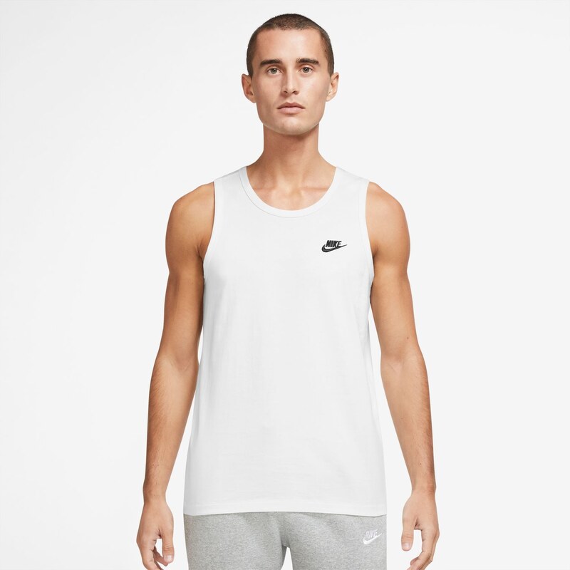 Nike Sportswear Club Tank White - Pánske - Tričko Nike - Biele - 66360494